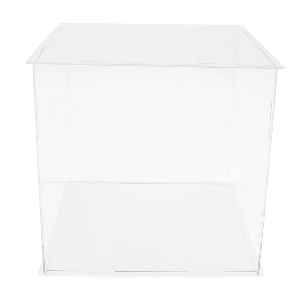 

25cm Unassembly Clear Acrylic Case Cube Dustproof Protection Car Toy