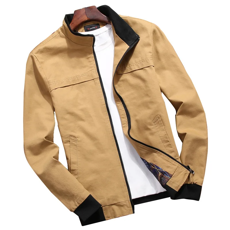 

2020 New Men's Cotton Fall Thin Leisure Collar Jacket Adolescents Wild Handsome Trend Jacket