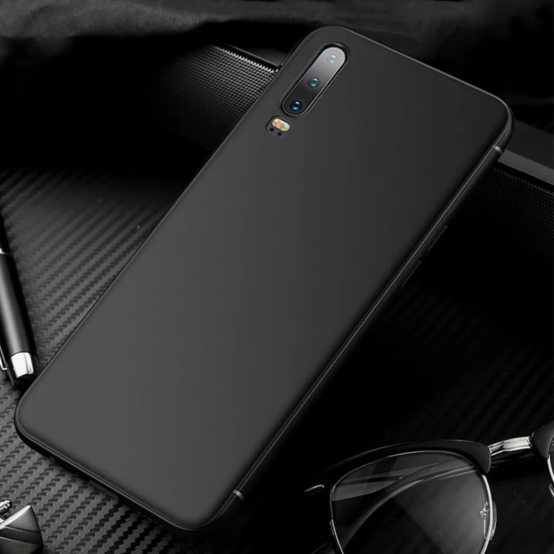 Черный CAPSSICUM Ультратонкий Мягкий матовый чехол для huawei P30 P30 PRO Lite чехол s TPU Гибкая тонкая гелевая задняя крышка - Цвет: Черный