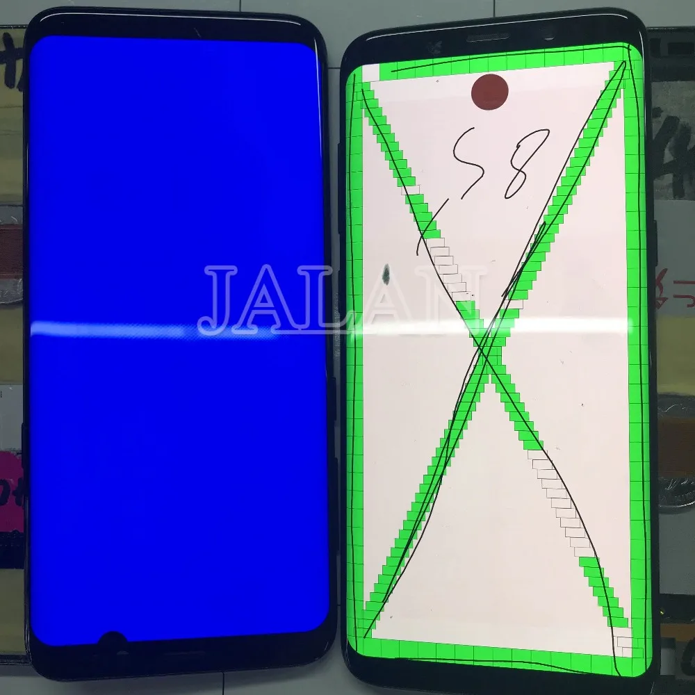 Пятно ЖК экран с рамкой для телефона Galaxy S8 S20 сенсорный хорошо работать в черный