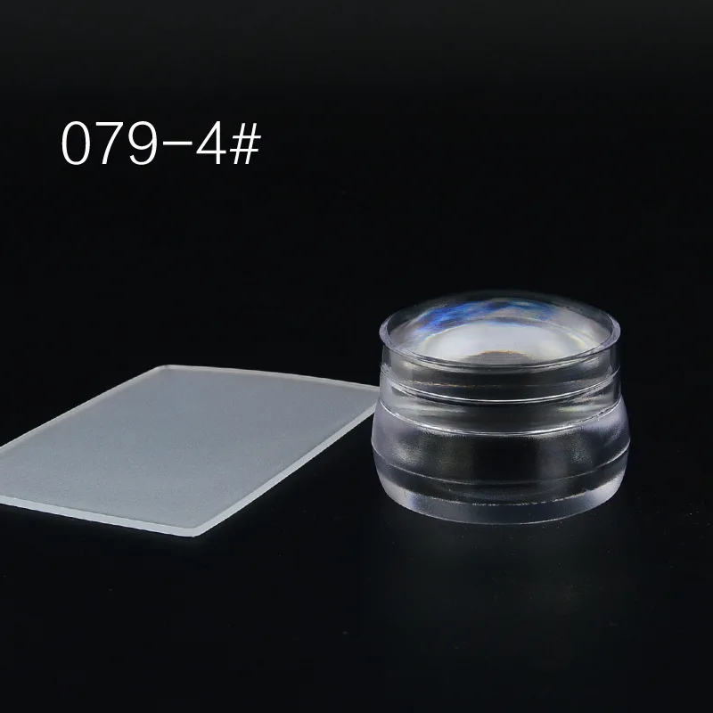 Ручка для дизайна ногтей скребок стемпинга резиновая головка чистый прозрачный