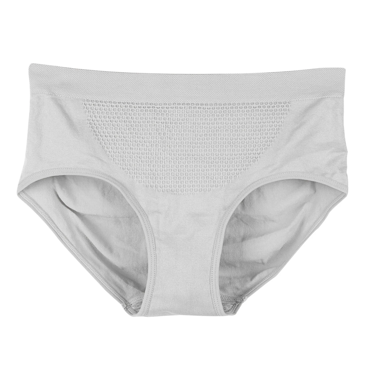 Mid Waist Grey Новые 3D соты высокой талией женское нижнее белье сексуальные трусики из хлопка с кружевами бесшовное корректирующее белье трусы для женщин Seluar Dalam - Цвет: Mid Waist Grey