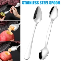 stainless steel grapefruit scraper spoon serrated sawtooth edges long handle kitchen jan88