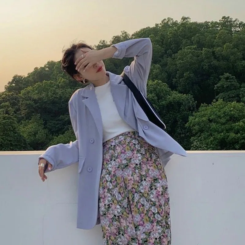 

Blazers Women New Fashion Multi 4 Colors Elegant Office Lady Daily Chic Breathable Long Sleeve Sweet Korean Style Lovely Femme