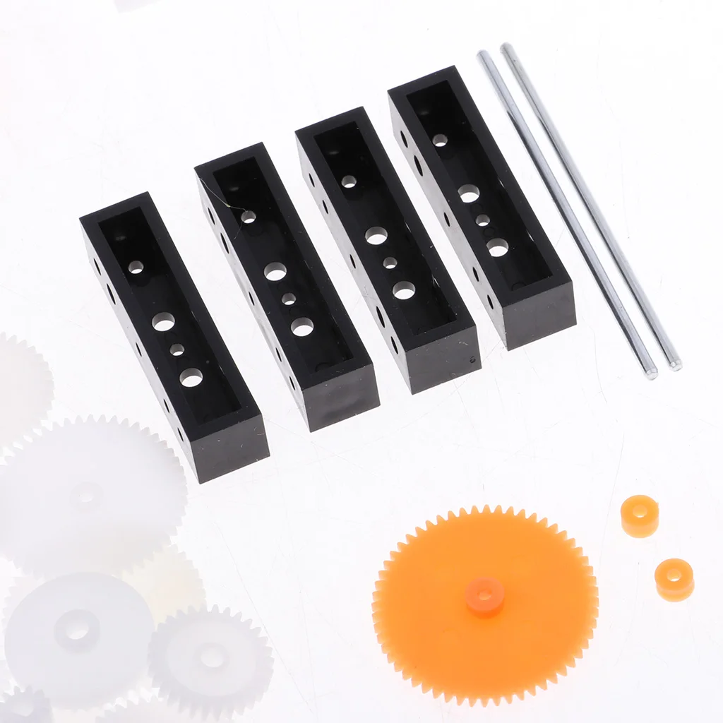 92 шт Пластиковые комплекты шестеренок шкив шпиндель вал червячный редуктор для
