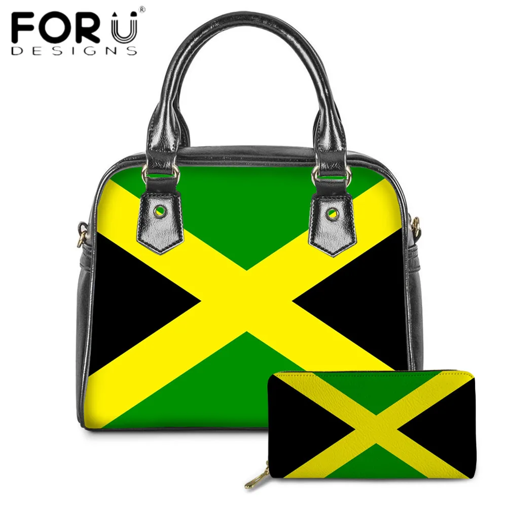 Женские сумки и кошелек FORUDESIGNS роскошные мессенджеры с флагом Ямайки