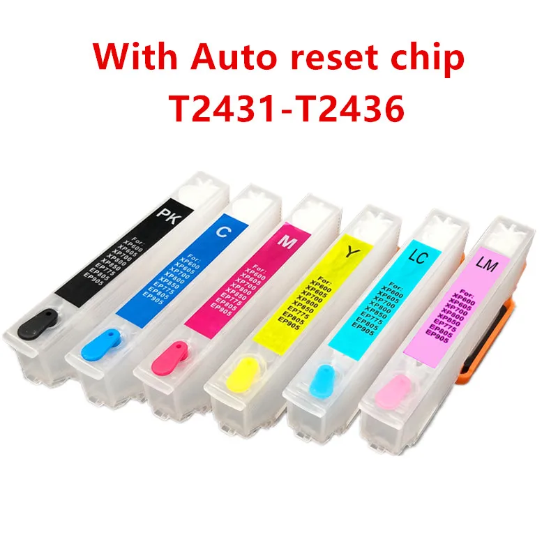 Пустые 2431 24 24XL T2431 заправляемые чернильные картриджи для Epson зеркальные принтера -