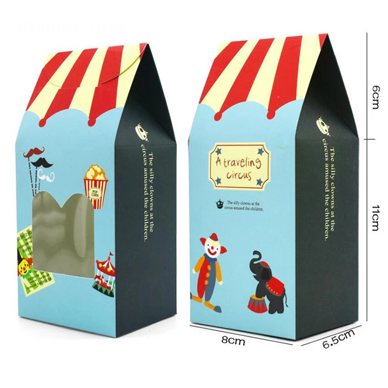 10 шт./лот цирковые тематические товары для вечеринок мультяшная коробка конфет