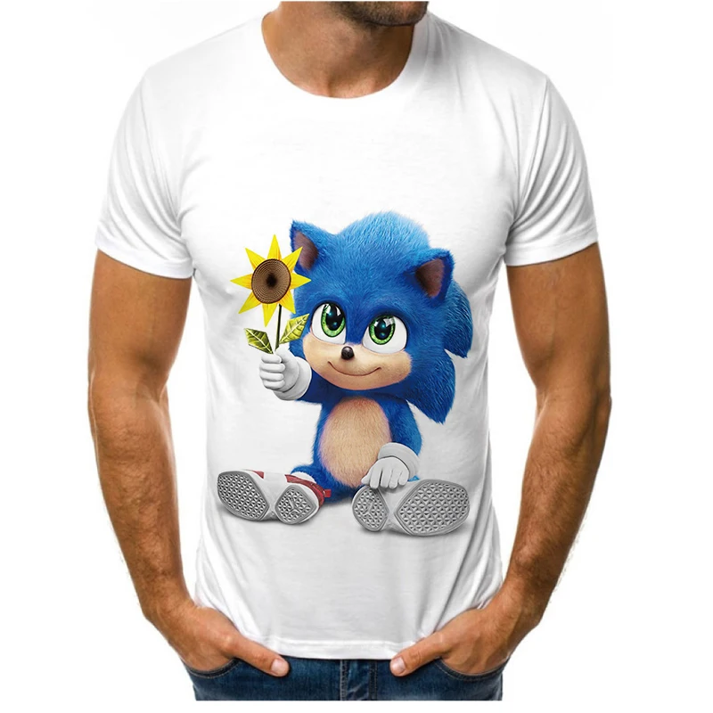 

2021 Summer Men's Oversized T-shirt 3D Printing Cartoon Pattern Fashion Cute Round Neck Men's Top T-shirt Size 100-6XL