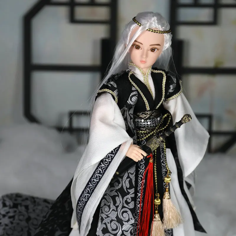 34 см китайский костюм ручной работы кукла для мальчика 1/6 Bjd куклы мужские