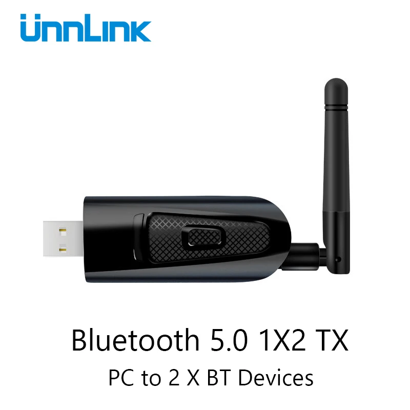 Беспроводной трансмиттер Unnlink Bluetooth 5 0 аудио 1X2 3 мм AUX передача на 2 BT приемника