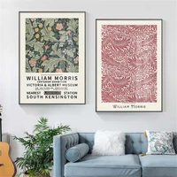 custom canvas posters william morris abstract elegant flowers silk fabric modern party house decor poster room211217 31