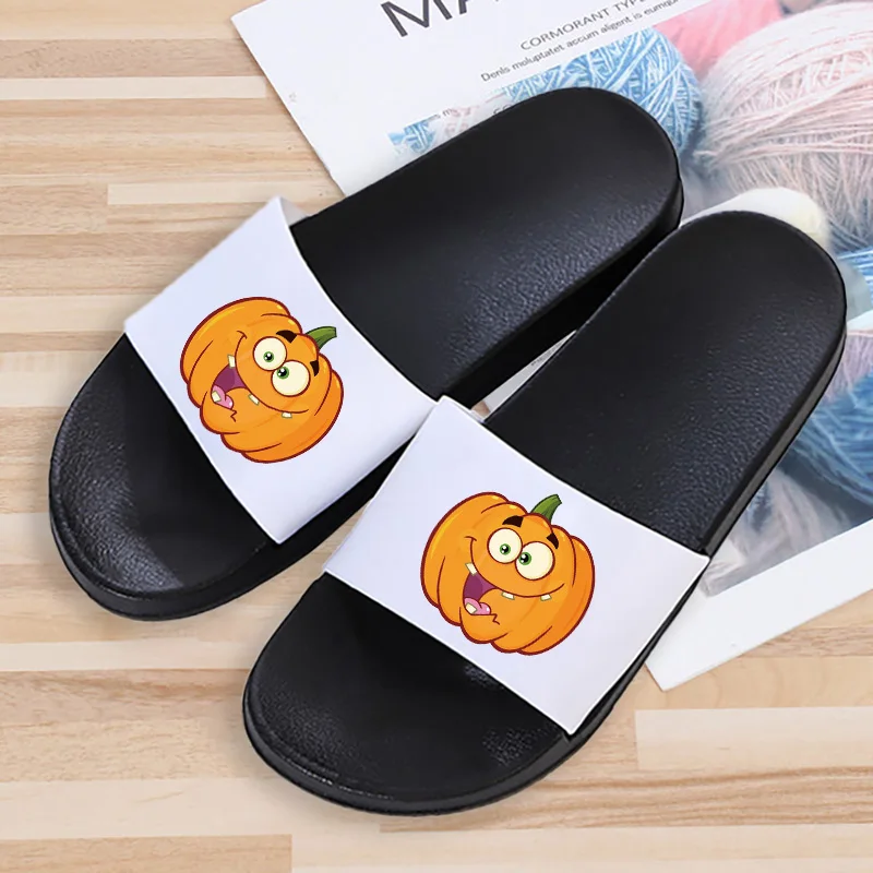 

Pumpkin Women Thick Platform Slipper Summer Beach Eva Soft Sole Slide Sandals Leisure Men Ladies Indoor Bathroom Anti-slip Shoes