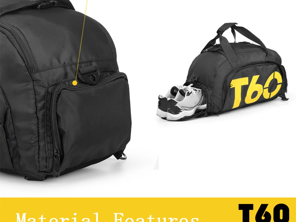 Men Sport Gym Bag Women Fitness Waterproof Outdoor Separate Space For Shoes Travel Handbag Backpack