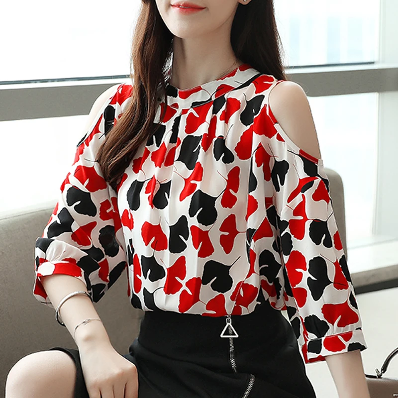 Шифоновая женская рубашка с коротким рукавом новинка 2020 летние и осенние блузы