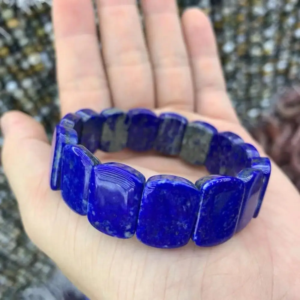 

natural Lapis lazuli stone beads bracelet natural gemstone jewelry bangle for woman for man for gift wholesale !