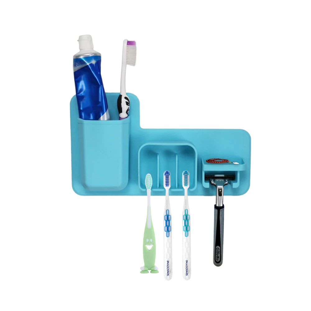Силиконовый держатель для зубных щеток на присоске|Держатели и пасты| |