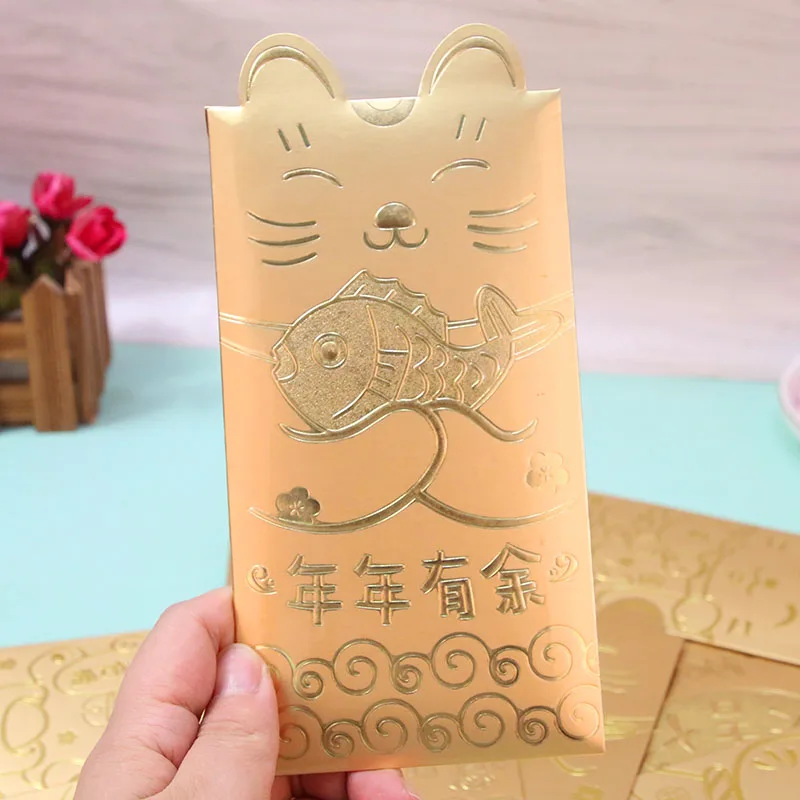 Мультяшная кошка люки красная упаковка 2020 китайская крыса новогодний красный