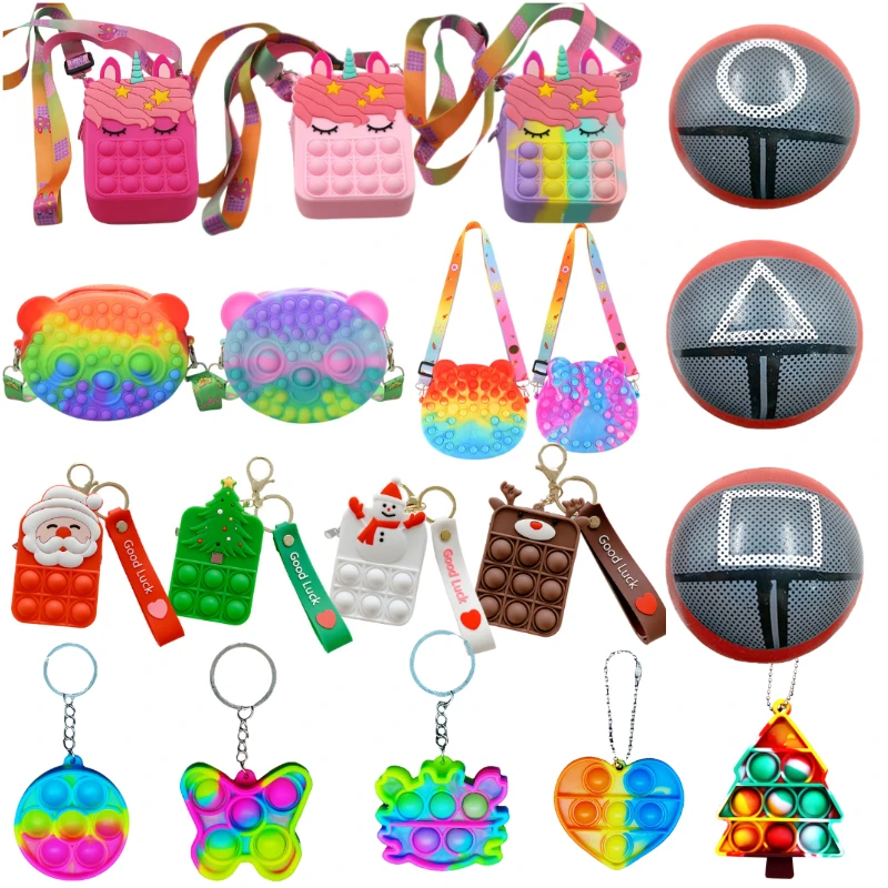 

Новые игрушки Figet, пуш-Ай, сумки-мессенджеры, мягкие игрушки-кальмары, игрушки для снятия стресса, Рождество, Хэллоуин, подарок для детей 2021