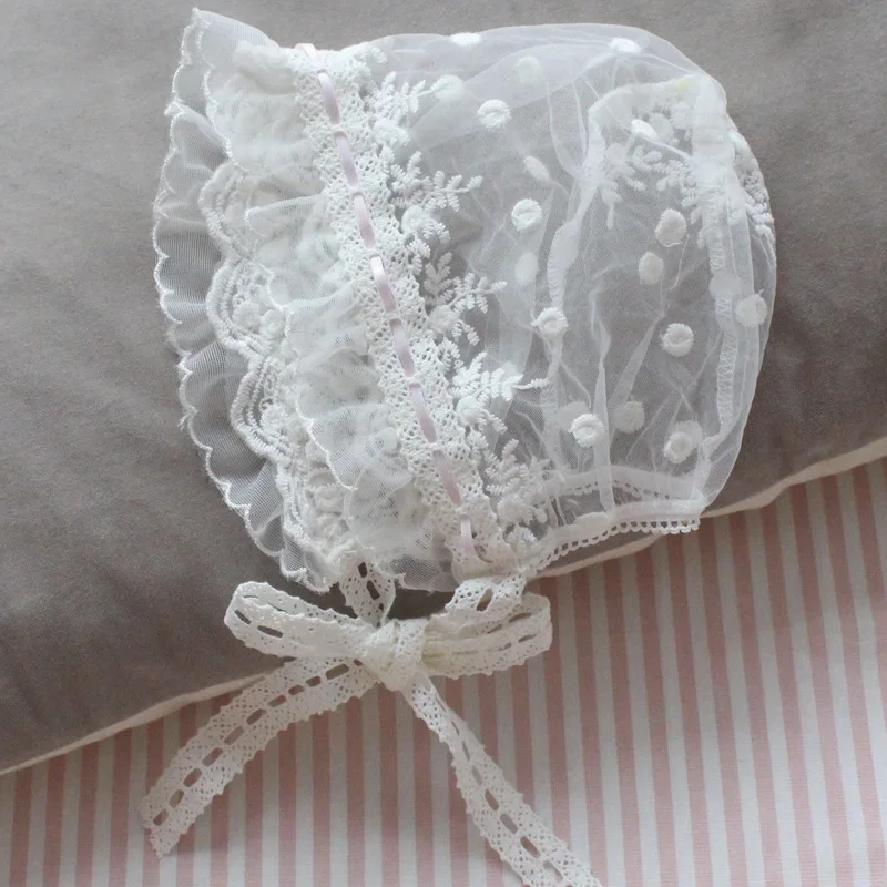 

YUXIC Baby Girls Hats Princess Maid Newborn Bonnets Caps Baby Turban Kids Photography Hair Accessories