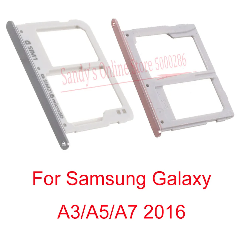 New Good Quality For Samsung Galaxy A3 A5 A7 2016 SIM Card Tray Holder Reader Slot For Samsung A310 A510 A710 2016 Spare Part