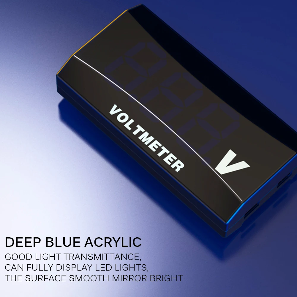 10 V-150 V 3 цифровой светодиодный вольтметр с цифровым дисплеем для автомобиля, мотоцикла, измеритель напряжения, панель с водонепроницаемым кронштейном
