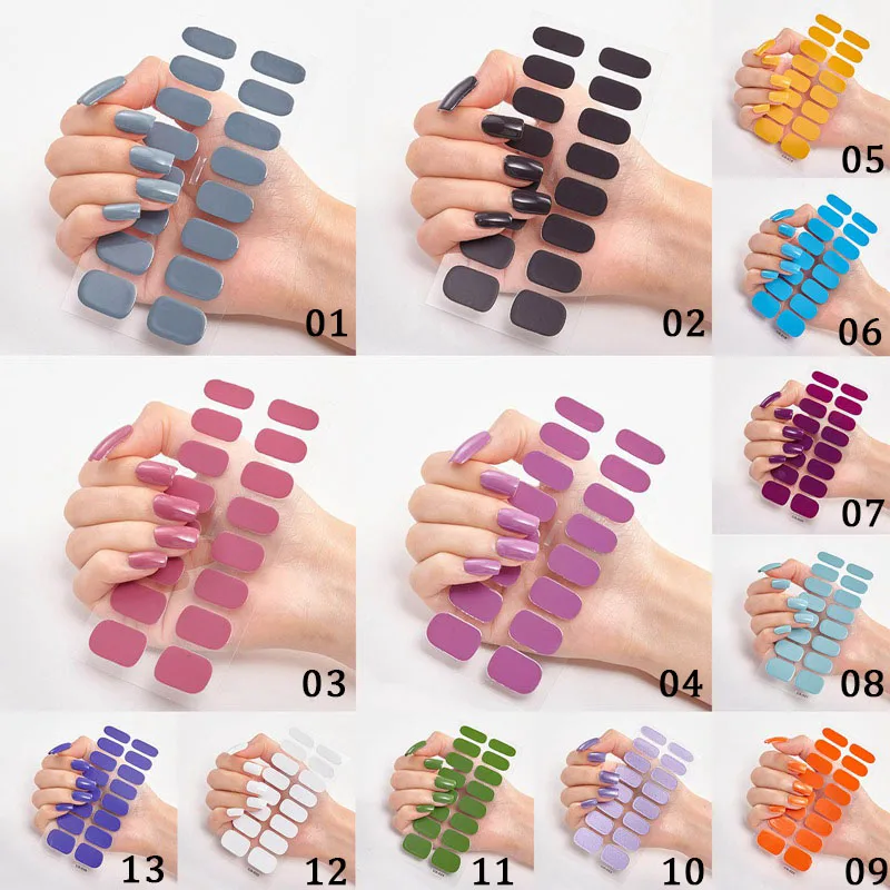 

Pure Color Nail Paste Simple Waterproof Nail Paste All Candy Color Send Rub Bar Press Stick