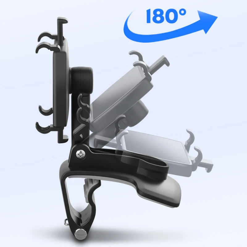 

Universal Dashboard Car Phone Holder 360 Degree Rotation Clip Stand Mount Car Front Support for iPhone Xiaomi 4-7 inch Phones