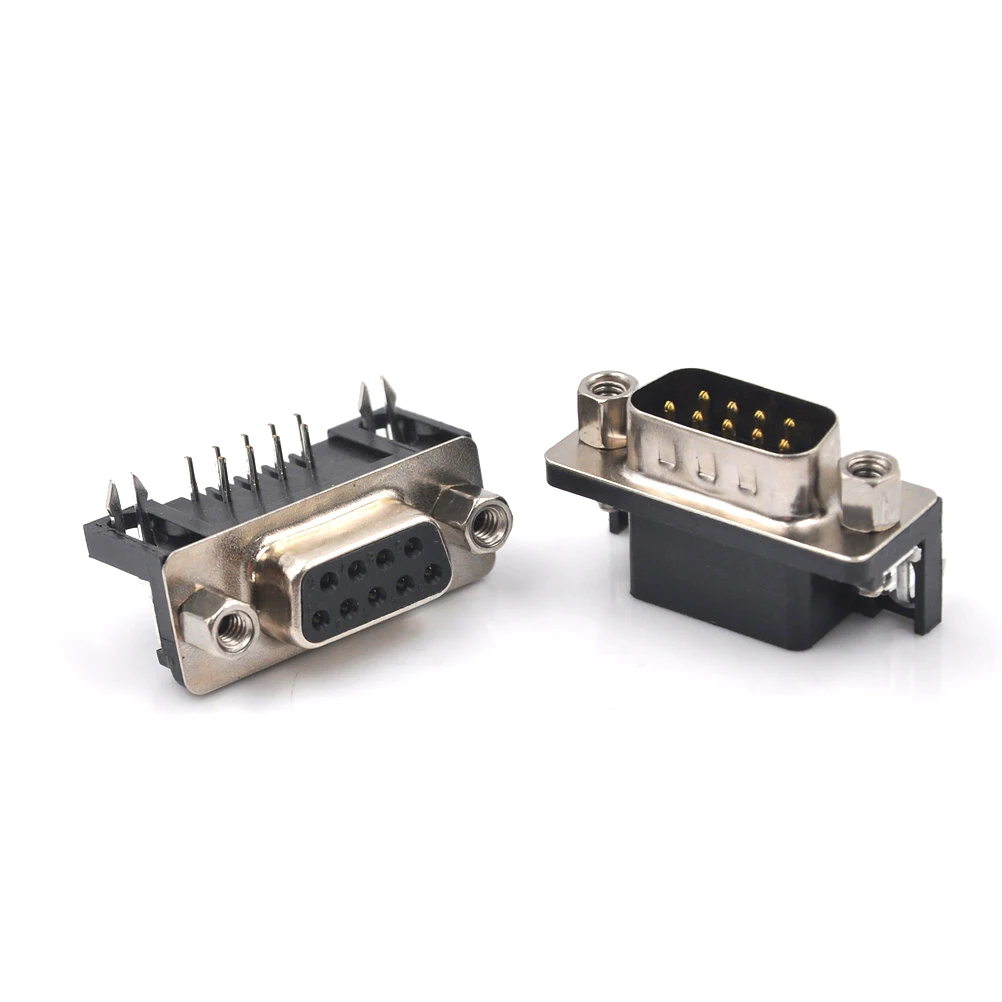 Соединитель 9 core DB9 RS232 соединитель DR9 Женский флэп женское Горизонтальное