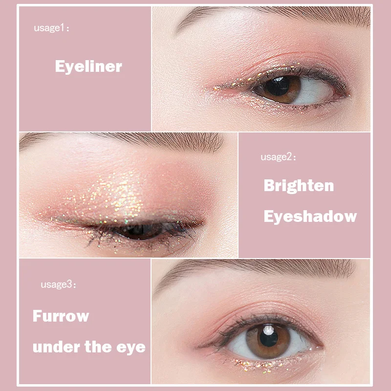 3pcs Eyeliner Eyeshadow Waterproof Liquid Glitter Sequins Eye Liners Professional Shinning Women Cosmetics Makeup Beauty Tools | Красота и