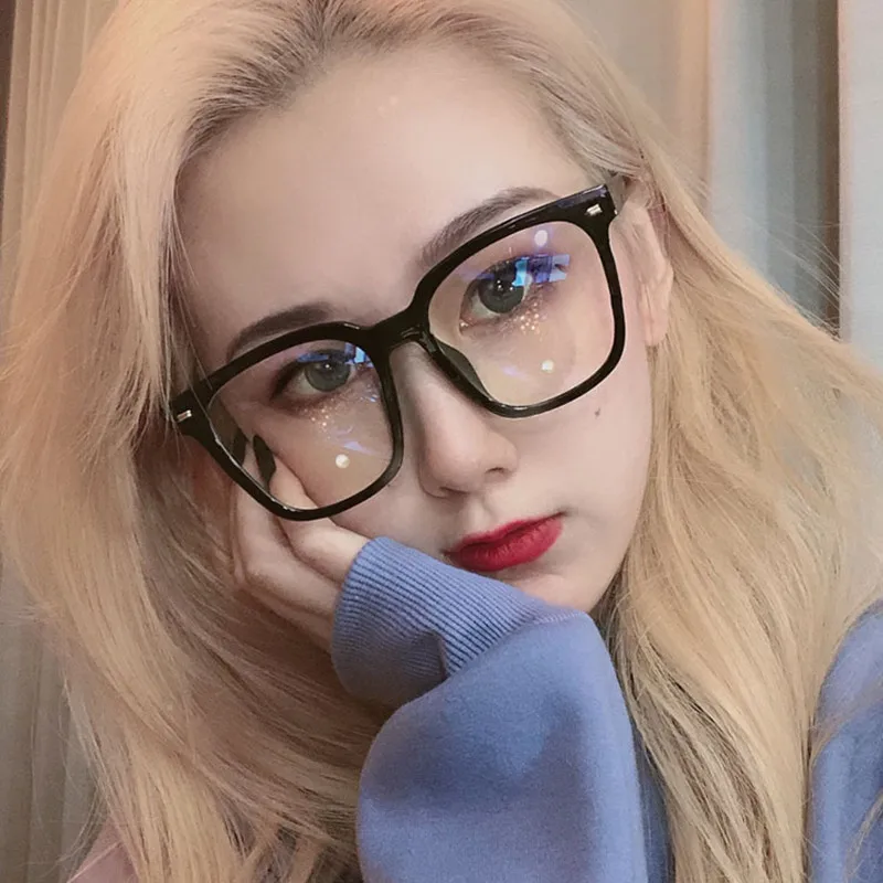 

Fashion Anti-blue Glasses for Men and Women New All-match Flat Mirror Sunglasses