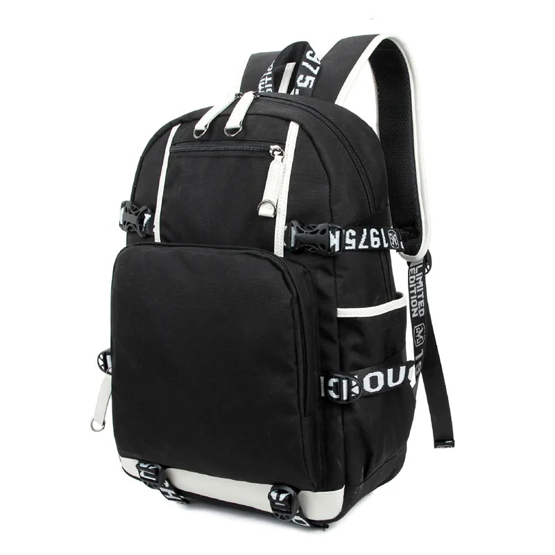 Canvas School Bags for Girls Teenagers Backpack Women Bookbags Black Large Capacity Laptop Bag Middle High College Schoolbag