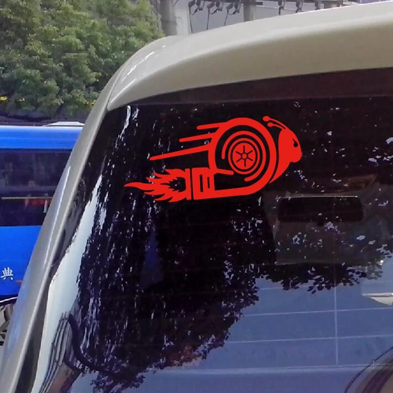 Забавная улитка Turbo наклейка на кузов автомобиля авто наклейки светоотражающие украшения 17 см x 8 см черный/серебристый/красный/желтый