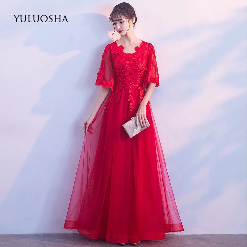 YULUOSHA размера плюс длинные вечерние платья женское вечернее платье в несколько