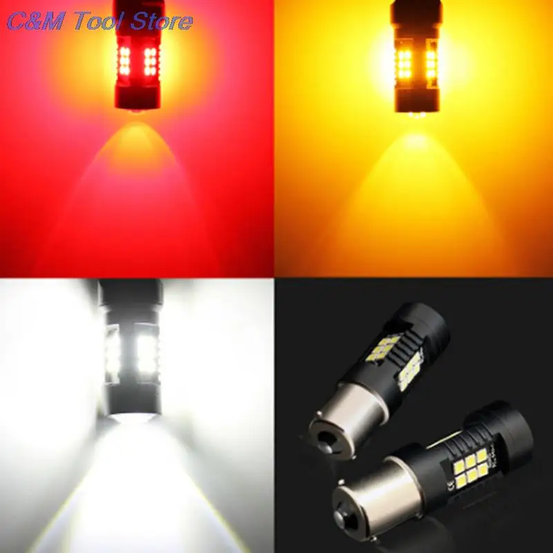 

Автомобильные лампы P21W светодиодный 1156 BA15S, 2 шт., светодиодсветодиодный лампы s 1200Lm, сигнал поворота, стоп-сигнал заднего хода R5W 3030 светодиод...