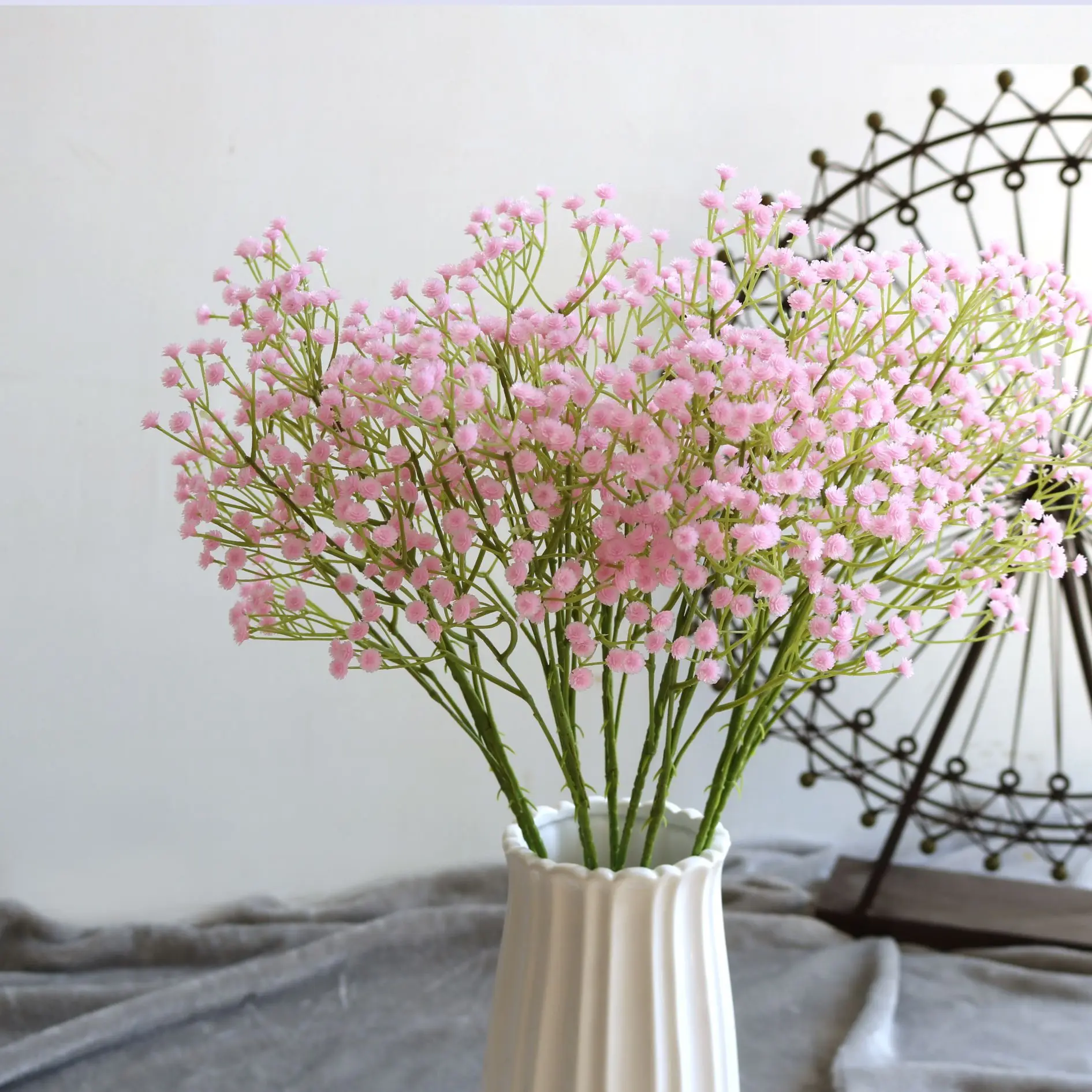 

Decor Artificial Flowers10 Sticks Plastic Gypsophila White Bridal Accessories Clearance Wedding Decorative Flower Vase for Home