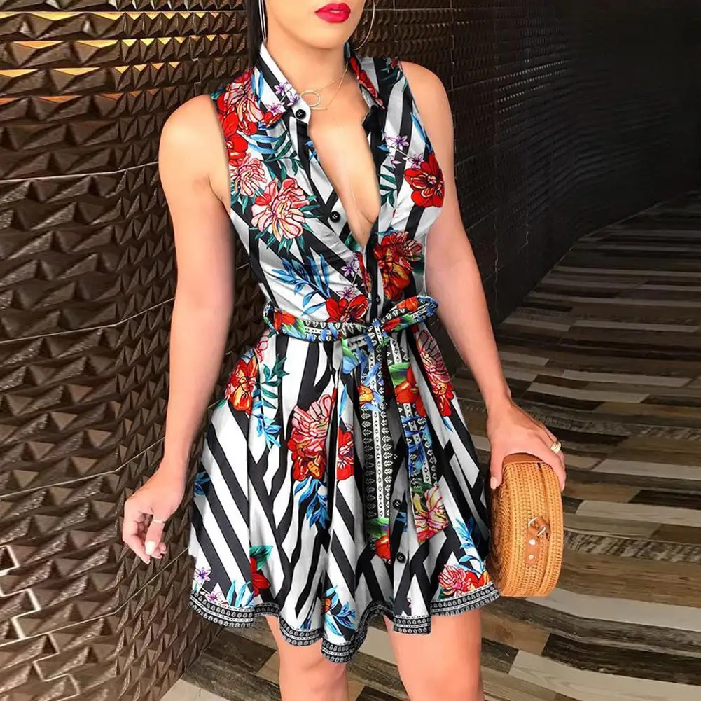 Женская пикантная обувь с отложным воротником без рукавов Павлин Цветочный