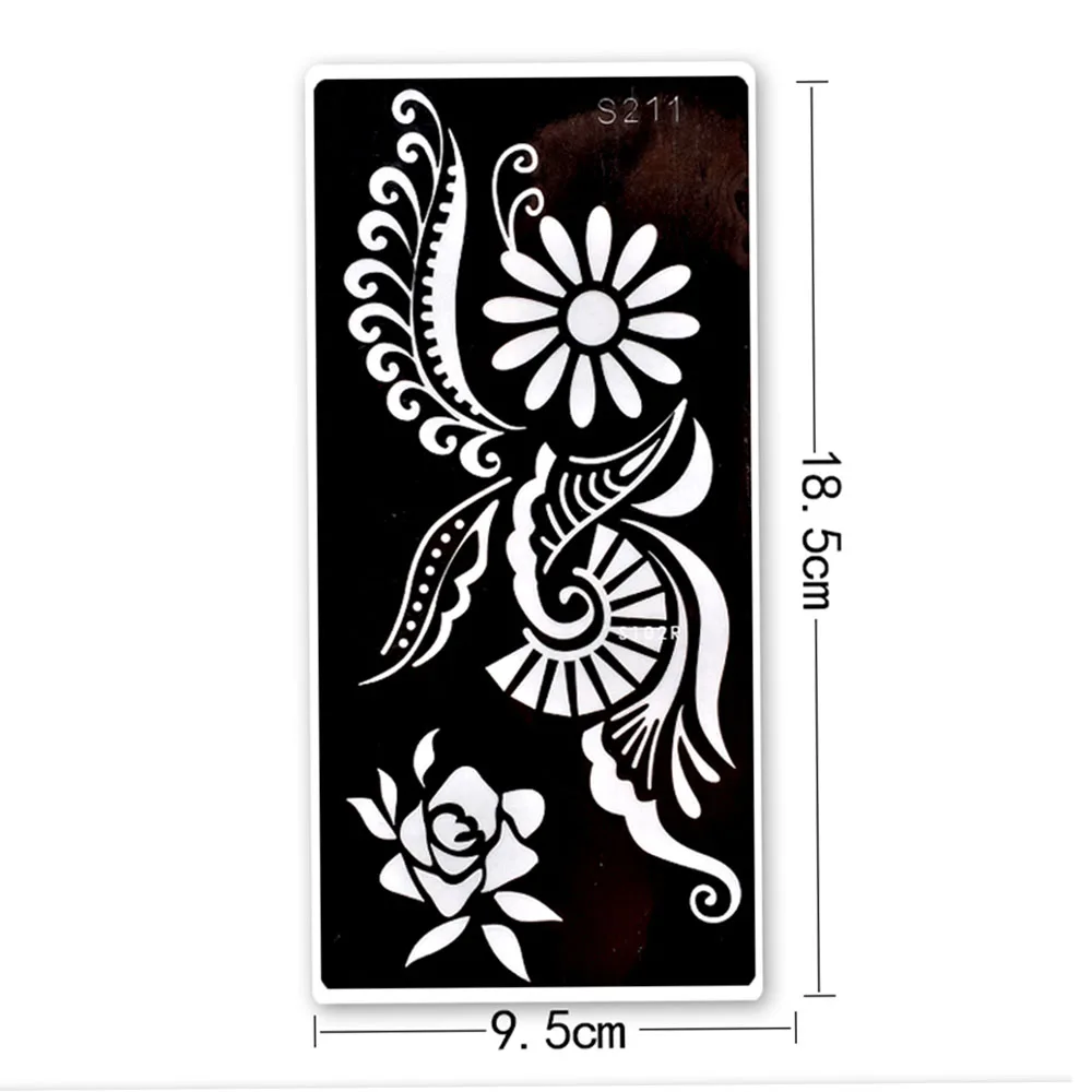 1 шт. популярные черные белые цветы татуировки наклейки временные для рисования
