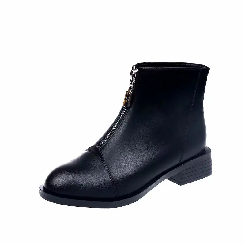 Женские ботинки Martin Сезон осень-зима Элегантные женские черные кожаные Очень