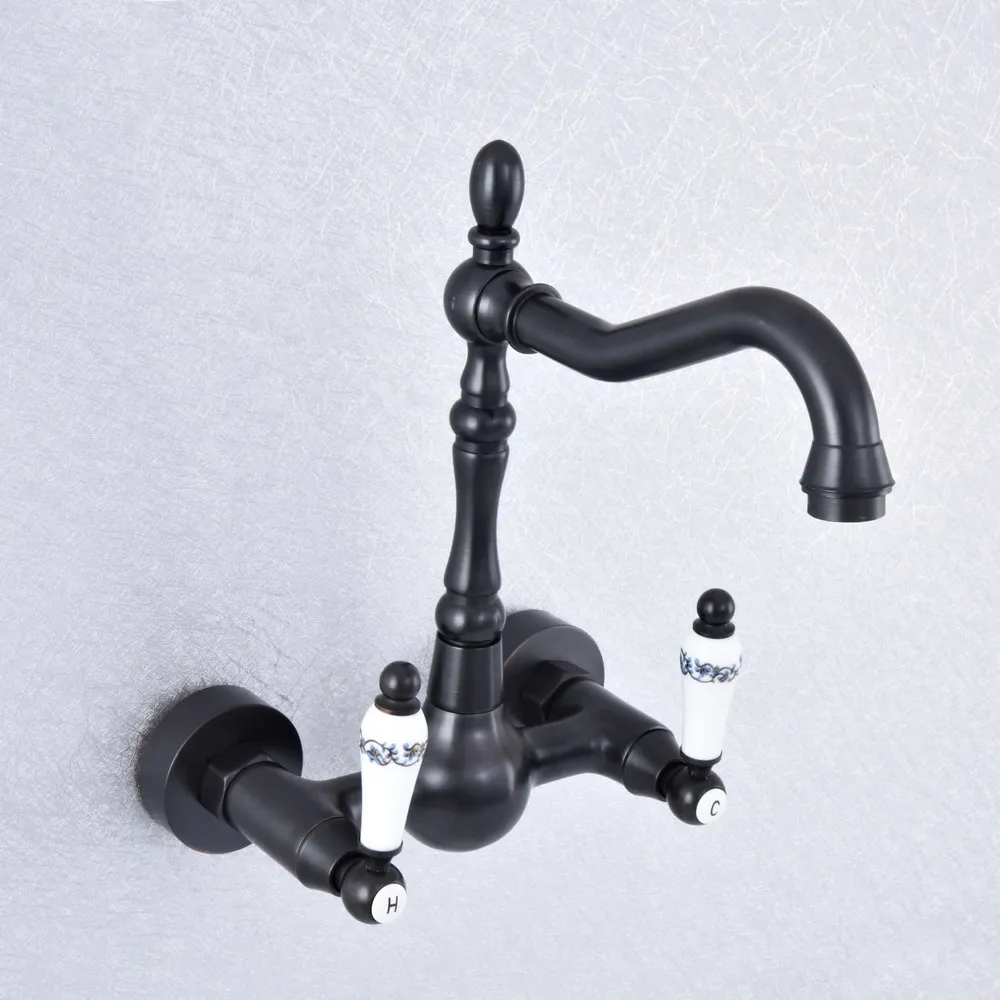 Смеситель для кухни и ванной комнаты с влажным сливом латунный кран черным