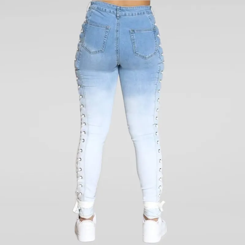 

2020 New Stretch High Waist Jeans Woman Skinny Ripped Slim Mom Jeans Big Size Sexy Hip Slim Fashion Denim Jean Trending Pencil