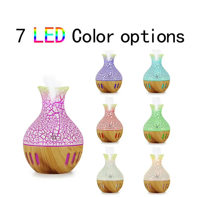 

130ml USB Wood Grain Electric Essential Oil Diffuser Ultrasonic Air Humidifier Mist Maker Aroma Diffuser With LED Light For Home