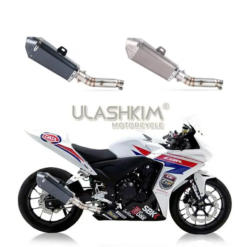 Выхлопная труба глушителя для мотоцикла средняя без шнуровки HONDA CBR400 CB500R CBR500R
