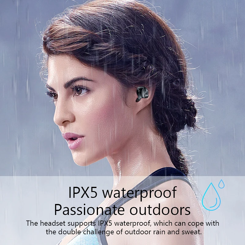 VVKing TWS 5,0, Bluetooth, беспроводные наушники, стерео наушники, наушники с микрофоном, Handsfree, USB, Спортивная гарнитура для Xiaom, iPhone, samsung