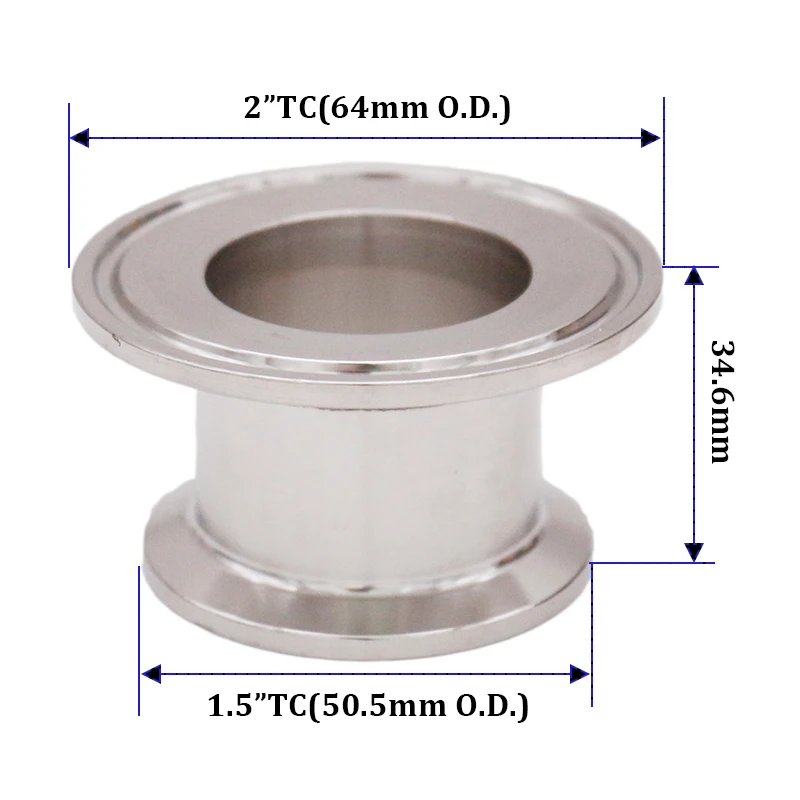 Tri Clamp cap style редуктор " X 1,5" санитарный 304 фитинг из нержавеющей стали Homebrew оборудование для пива