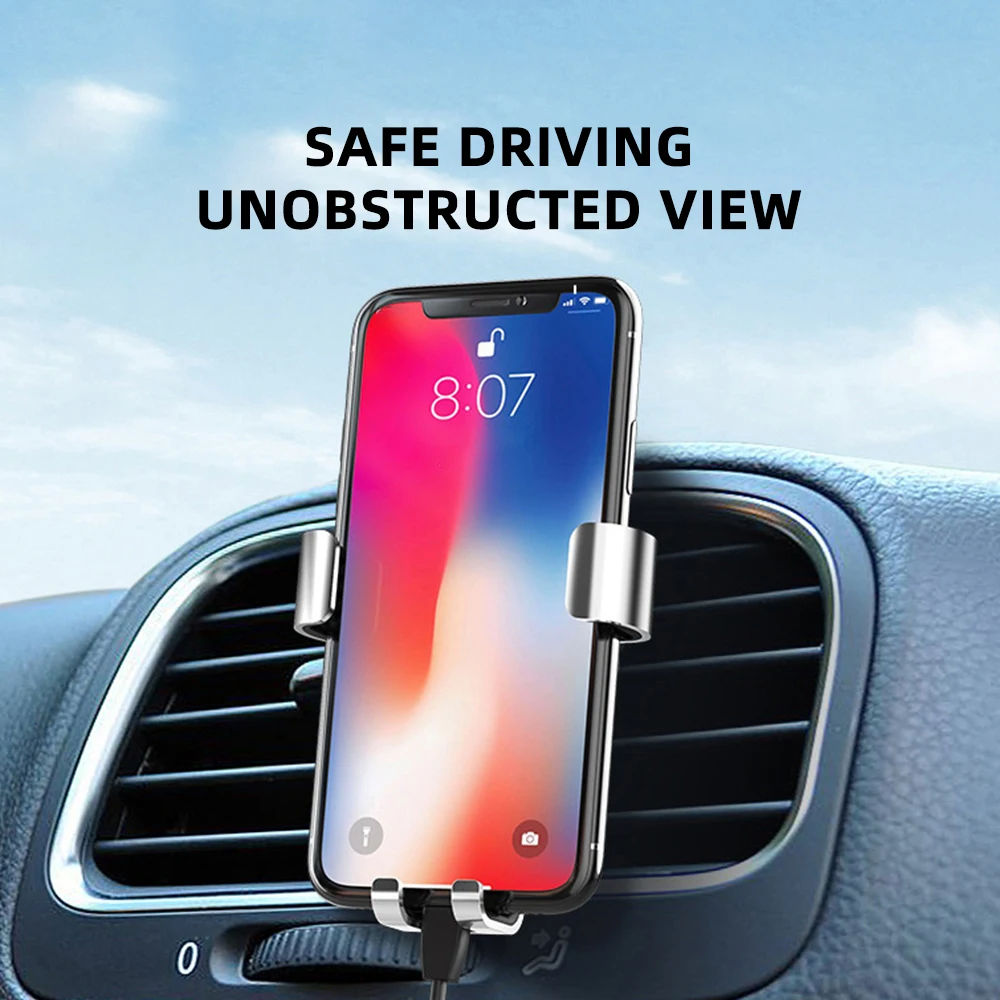 Гравитационный Автомобильный держатель для телефона вращающийся на 360 градусов