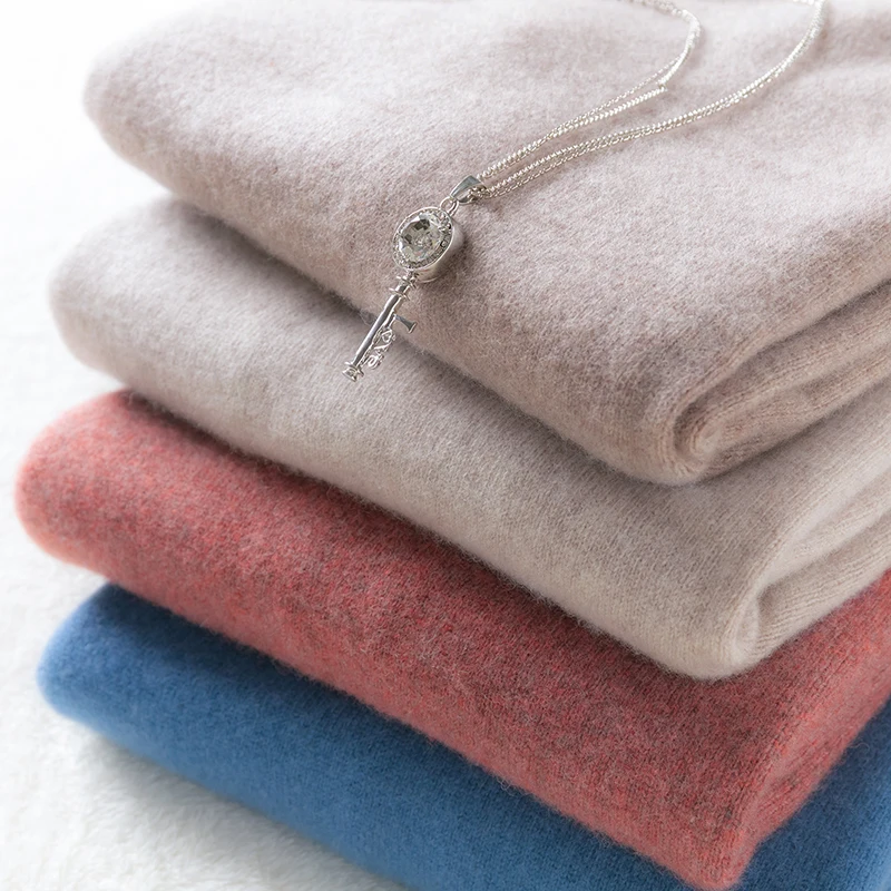 adishree 2020 woman winter 100% Cashmere sweaters and autumn knitted Pullovers High Quality Warm Female thickening Turtleneck
