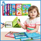 8 видов волшебной книги для рисования воды Монтессори игрушки многоразовые раскраски доска для рисования сенсорные Ранние развивающие игрушки для детей