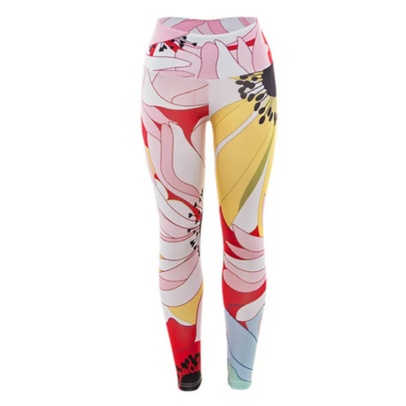 Женский комплект из 2 предметов для йоги цветочный принт женский бюстгальтер