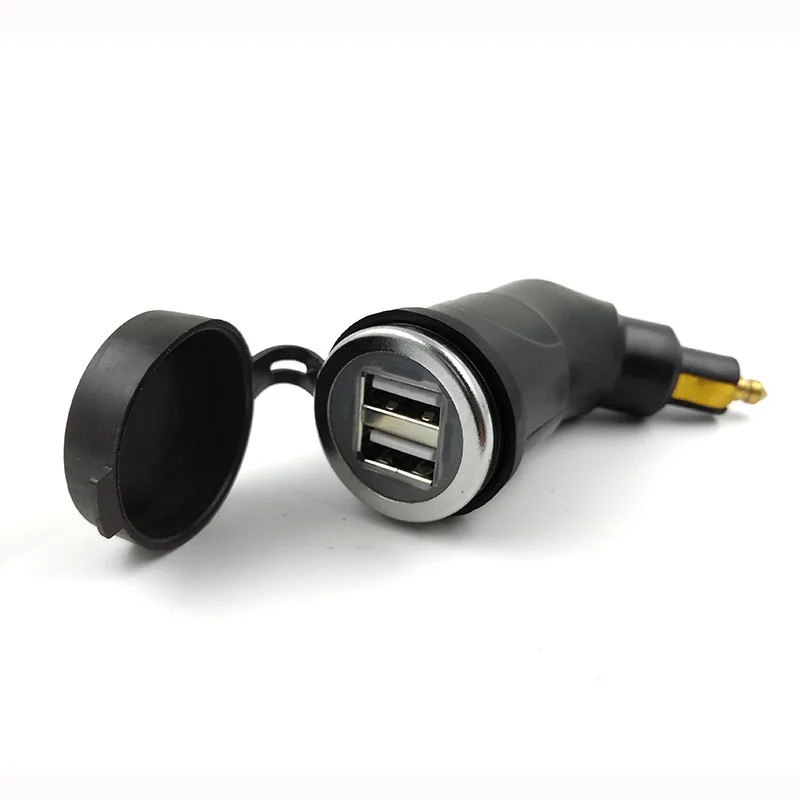 

DC12-24v 3.3 Amp dual USB Charger for BMW Motorcycle DIN (Hella)